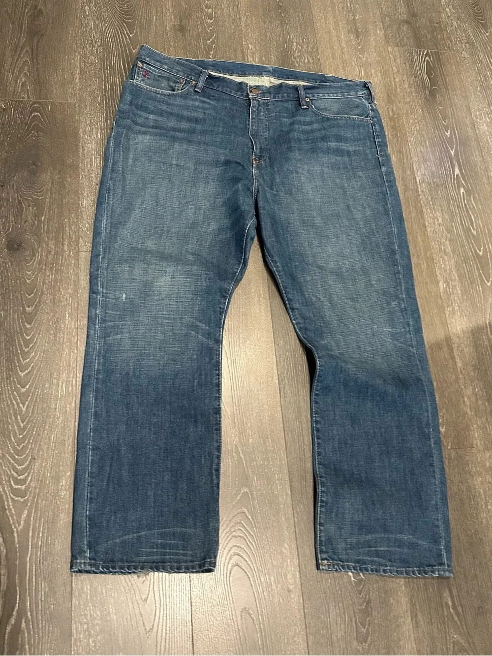 Ralph Lauren Double RL Men's Washed Blue Relaxed Jeans